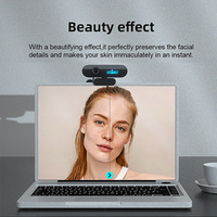 Cámara Web LED Anywii H803B con Logotipo Personalizado, 1080P, 2MP, 30fps, Enfoque Fijo, 90 Grados de Campo de Visión, Cámara Web USB para Reuniones de Oficina