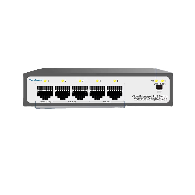 Gigabit Uplink Cloud Managed PoE Switch 250m Extend AI Watchdog for Security Network