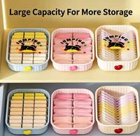 Boîte de rangement en plastique à compartiments avec couvercle, idéale pour sous-vêtements, chaussettes et petits articles ménagers – Organisateur de placard
