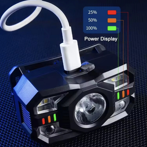 2024 New COB siêu sáng 5 chế độ cảm biến chuyển động điện USB có thể sạc lại <span class=keywords><strong>Torch</strong></span> chiến thuật Đèn pin <span class=keywords><strong>Led</strong></span> đèn pha đèn pha - Product Image 2