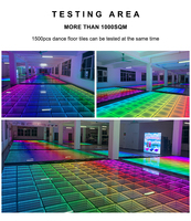 Lumières de scène de piste de danse (8 * 8ft) panneau de miroir infini en verre effet 3D LED piste de danse pour la fête de mariage (3D)