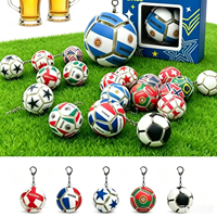 Porte-clés personnalisable en forme de bouton de décompression de football, cadeau promotionnel miniature pour les fans de sport