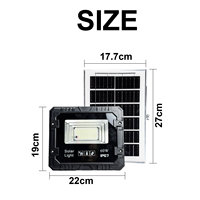 Lampe Solaire de Jardin 60W Extérieure Étanche IP67 Projecteur Solaire LED Rechargeable pour Patio et Mur