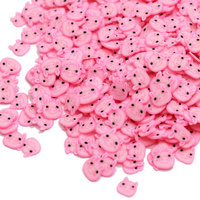 Décorations en pâte polymère en forme d'animaux (tranches de cochon) pour nail art DIY