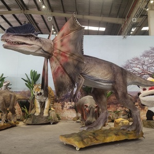 Figura de dinosaurio animatrónico realista, modelo de Dilophosaurus para espectáculo de <span class=keywords><strong>dinosaurios</strong></span>, increíble - Product Image 4