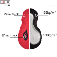 Coussinets de vélo en gel respirant avec trous de ventilation, impression par sublimation en gros, coussinets de vélo en gel COOLMAX avec gel