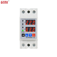 220V 63A AC Tipe Arus AC Voltmeter Fasa Tunggal Pelindung Batas Tegangan yang Dapat Disesuaikan dan Pelindung Tegangan Lebih, Tegangan Kurang, dan Arus Lebih