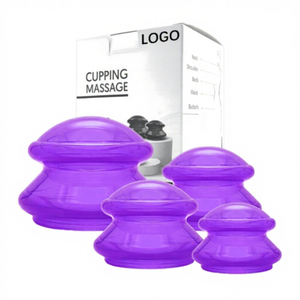 Großhandel Flüssigsilikon-Schröpfgläser Professionelles Salon- und Heimgebrauch-Set für Akupunktur-Therapie Cellulite-Entfernung Massage-Set - Product Image 3