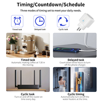 Enchufe Inteligente WiFi Estándar Europeo de 16A 20A, Enchufe Inteligente con Control Remoto por Voz y Aplicación, Monitor de Energía Eléctrica, Temporizador