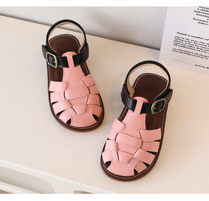 Chaussures Bébé Personnalisées Vente en Gros Sandales d'Été Fermées pour Nouveau-nés Chaussures Plates en Cuir Tendance pour Enfants - Product Image 5
