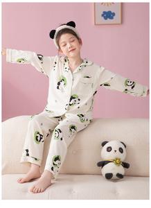 Pijamas <span class=keywords><strong>de</strong></span> <span class=keywords><strong>algodón</strong></span> <span class=keywords><strong>de</strong></span> nube <span class=keywords><strong>de</strong></span> verano Kawaii alto para niños y mujeres traje <span class=keywords><strong>de</strong></span> Casa transpirable lindo Panda dibujos animados regalo <span class=keywords><strong>de</strong></span> cumpleaños para estudiantes - Product Image 4