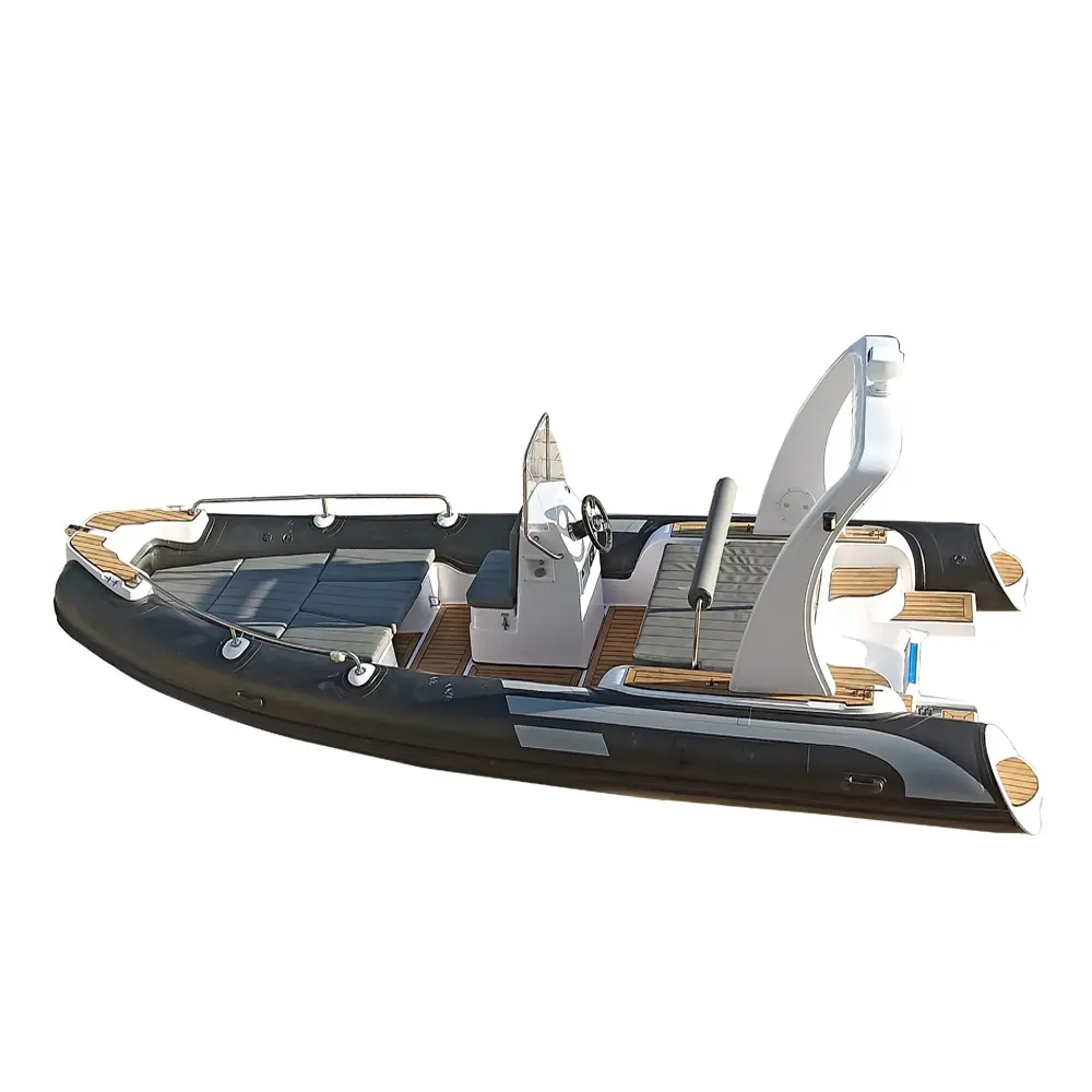 Orca hypalon rib 600 fiberglass rigid-hulled inflatable boat for exhibition