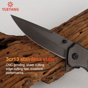 YUEYANG 3CR13 çelik siyah G10 kolu DIY katlanır cep açık maceralar için özel Logo OEM desteği ile kamp bıçağı - Product Image 3