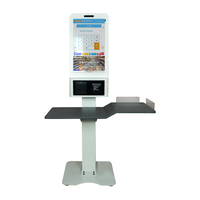 Pantalla táctil automática para restaurante de 21,5 pulgadas, máquina de quiosco de pago de autoservicio sin supervisión, quiosco para Android /Windows