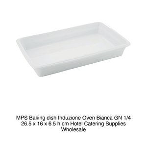 Plat à four MPS Induzione Oven Bianca GN 1/4 26,5 x 16 x 6,5 h cm Fournitures de restauration hôtelière en gros - Product Image 2