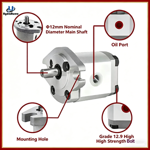 Bomba de Engranajes Hidráulica Externa de Alta Presión Serie HGP-1A-F2R para Maquinaria de Construcción - Product Image 4