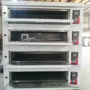 Large steam oven 4 deck 16 Trays gas Baking oven