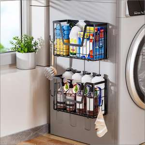 Portaspezie Magnetico Pieghevole in Metallo Moderno Resistente alla Ruggine Grande Gancio per Frigorifero e Lavatrice - Product Image 3