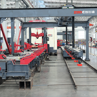 ZMDE garis perakitan h Beam jalur produksi mesin las pembuatan h Beam garis pemrosesan struktur baja