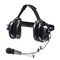 Casque robuste IC-A24 à réduction de bruit pour motos, course automobile et aviation, avec serre-tête pour communication