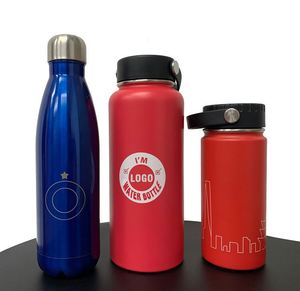Bouteille isotherme en acier inoxydable, 12OZ, 1L, Double paroi, isolée sous vide, bouteille d'eau personnalisée, gobelet, promotion - Product Image 2