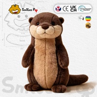 Peluche de nutria marrón personalizado, material seguro y no tóxico, animal de peluche con certificación CE y UKCA, juguete suave para niños, lindo recuerdo.