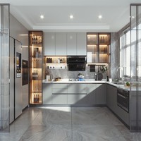Cuisine en bois massif de chêne sur mesure, design de toute la maison, luxueuse, de haute qualité, écologique, multifonctionnelle, imperméable