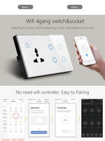 Makegood interrupteur intelligent inde arabe moniteur d'alimentation tuya interrupteur intelligent royaume-uni Alexa commande vocale intelligent wifi interrupteur mural prise de courant