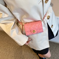 Tas Bahu Camellia Mewah Tas Penyimpanan Makeup Mini Tas Rantai Selempang Matelasse Dompet Koin Tempat Earphone Tas Fashion Wanita