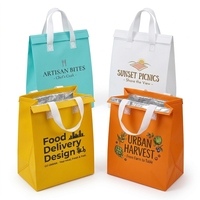 Sac d'emballage isotherme portable réutilisable en non-tissé avec feuille d'aluminium, personnalisable OEM/ODM, avec impression de taille et d'épaisseur sur mesure