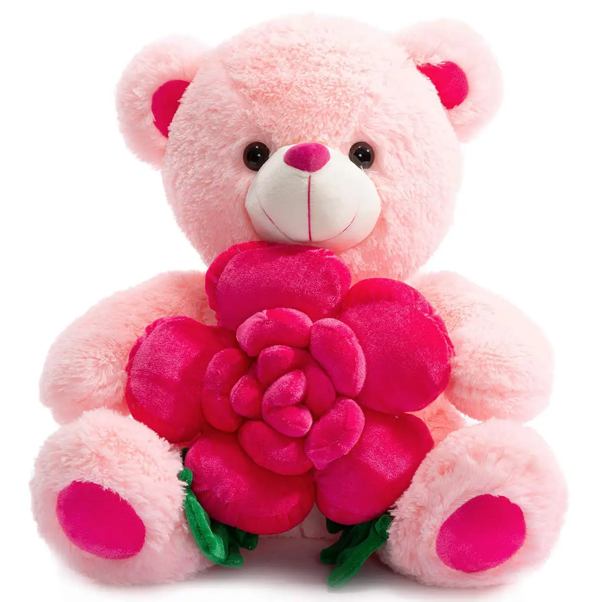 Hadiah liburan kustom pabrik Valentine beruang mawar Teddy hewan boneka mawar lembut mainan Hari Valentine