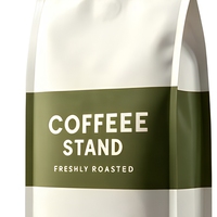 Sachet de café à huit soudures latérales, pochette mate autoportante, imprimé sur mesure, qualité alimentaire, refermable avec fermeture éclair, pour emballage de grains de café