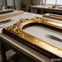 Feuille d’or métallique pour décoration artistique, format 9,33 cm, emballage en boîte, finition plaquée, style bouddhiste
