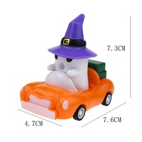 Voitures à rétrofriction Halloween : Mini-véhicules jouets à inertie avec motifs de dessins animés (Citrouille, Fantôme, Squelette) pour sacs cadeaux de fête d'enfants