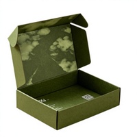 Boîte d'expédition rigide personnalisée avec logo, en carton ondulé, revêtement UV, pelliculage mat, design artistique en relief pour emballage professionnel de marque
