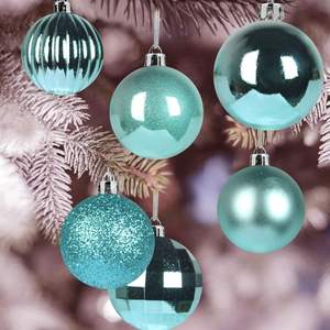 Suministro al por mayor de fábrica personalizado 8cm árbol de Navidad colgante juego de bolas de plástico para decoración del hogar - Product Image 6