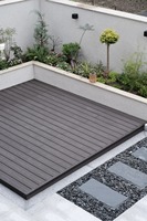 Revêtement de terrasse WPC moderne, imperméable et emboîtable, garantie 5 ans, pour usage extérieur, hôpital, chambre, patio, salle de sport, salon, parc, salle de bain