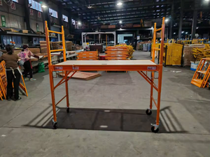 Offre Spéciale tour d'échafaudage mobile d'échafaudage de <span class=keywords><strong>boulanger</strong></span> se pliante en acier polyvalent jaune portatif résistant - Product Image 5