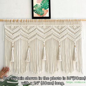 Tapisseries murales en macramé faites à la main personnalisées, art mural, décoration intérieure pour salon, mariage, prix bas - Product Image 3