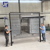 Panneau de clôture haute sécurité 358 avec nervures en V, grillage soudé galvanisé anti-escalade pour murs périmétriques et délimitations