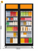 Distributeur automatique intelligent à double porte avec logiciel Happy Hour, alerte d'expiration et sous-compte pour chaîne de magasins