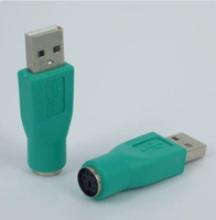 Konektor Putar USB untuk PS2 Female, Adaptor, Adaptor PS2 Female, Adaptor Keyboard dan Mouse, Konverter PS2
