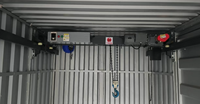 Grue de camion montée sur conteneur 1T, flèche télescopique électrique, chargeur de marchandises embarqué, palan de levage, gain de place, personnalisable OEM