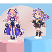 Personnalisé Acrylique Standee Anime Rotation Mini Spinning Acrylique Standee Porte-clés Transparent Liquide Affichage Téléphone Acrylique Stand
