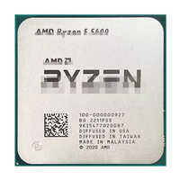 Processeur AMD Ryzen 5 5600 6 cœurs 12 threads 3,5 GHz (fréquence de base) 32 Mo 7 nm AM4 65 W PCIe 4.0 DDR4 Zen3 débloqué – Grande quantité disponible
