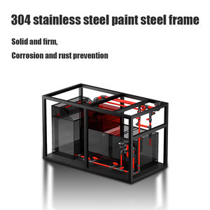 Ornamental Square Glass Live Fish <span class=keywords><strong>Terrarium</strong></span> Tank Beleuchtetes UV-selbst reinigendes LED-Aquarium mit Zubehör 220V für Wohnzimmer - Product Image 5