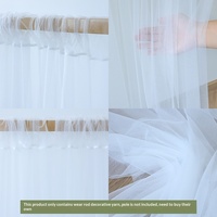 Tissu de rideau en fil de laine pour livraison directe, idéal pour décoration de lieux de mariage et de fêtes en extérieur, arche de toile de fond en tulle, modèle Rod-Pass