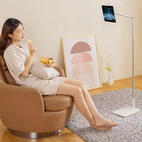 Support de tablette de bureau pliable et réglable, support de sol pour tablette, support de téléphone portable, compatibilité universelle, en aluminium