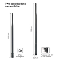 Antenne Wifi omnidirectionnelle à Gain élevé antenne Omni double bande extérieure 7dbi 5.8GHz réception réseau de routeur de Type N
