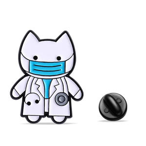 Magazzino <span class=keywords><strong>medico</strong></span> <span class=keywords><strong>medico</strong></span> infermiere Pin Badge siringa bottiglia di medicina colorato smalto artigianale ospedale clinica sanitaria merce personalizzata - Product Image 2